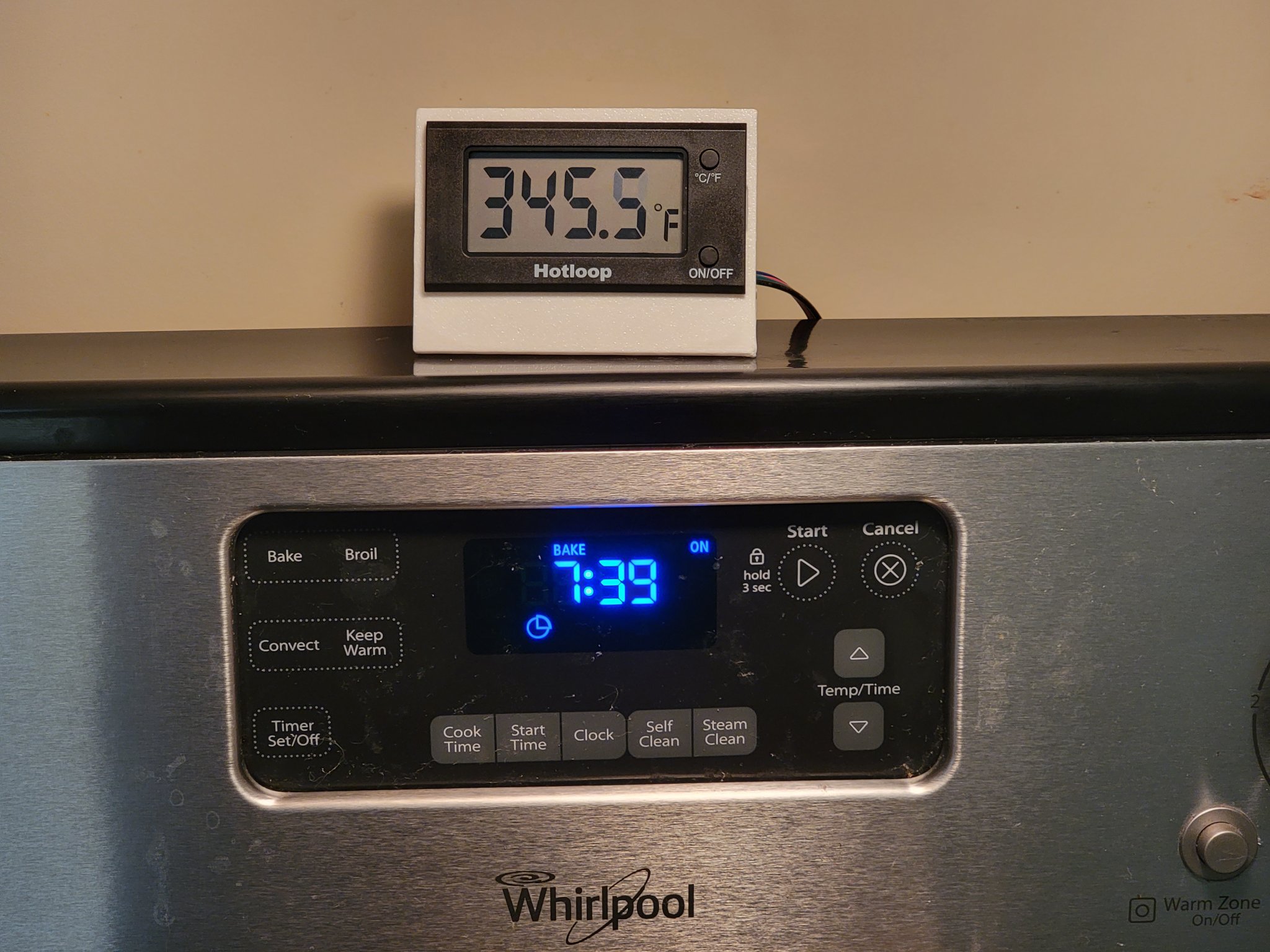 Nhiệt kế lò nướng kỹ thuật số gắn tấm panel giá rẻ