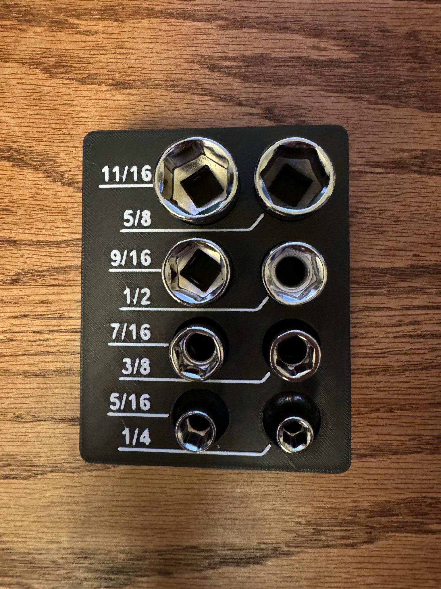 Tổ chức bộ socket 3/8" Drive Imperial theo kiểu Gridfinity