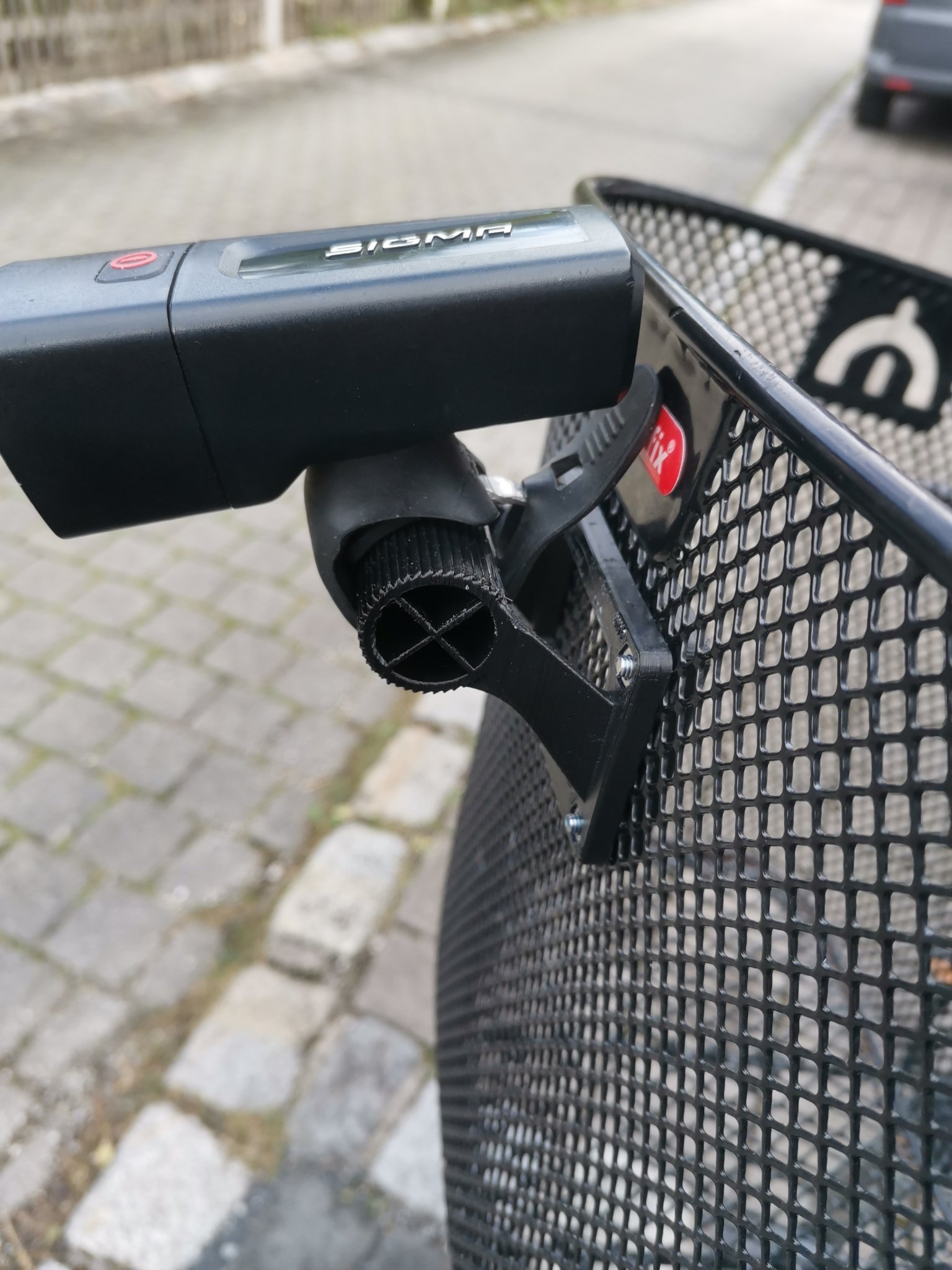 Giá đỡ đèn cho giỏ xe đạp KLICKfix