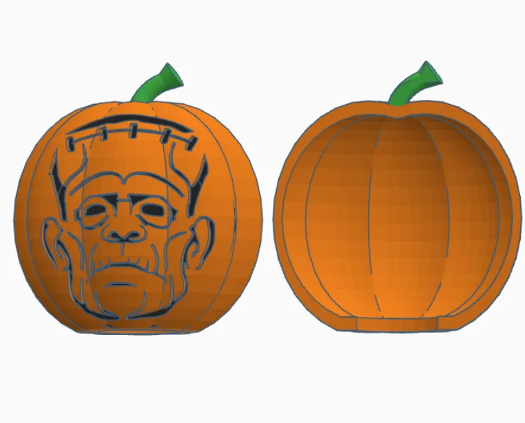 Quái vật bí ngô Franky với mặt Frankenstein có đèn LED