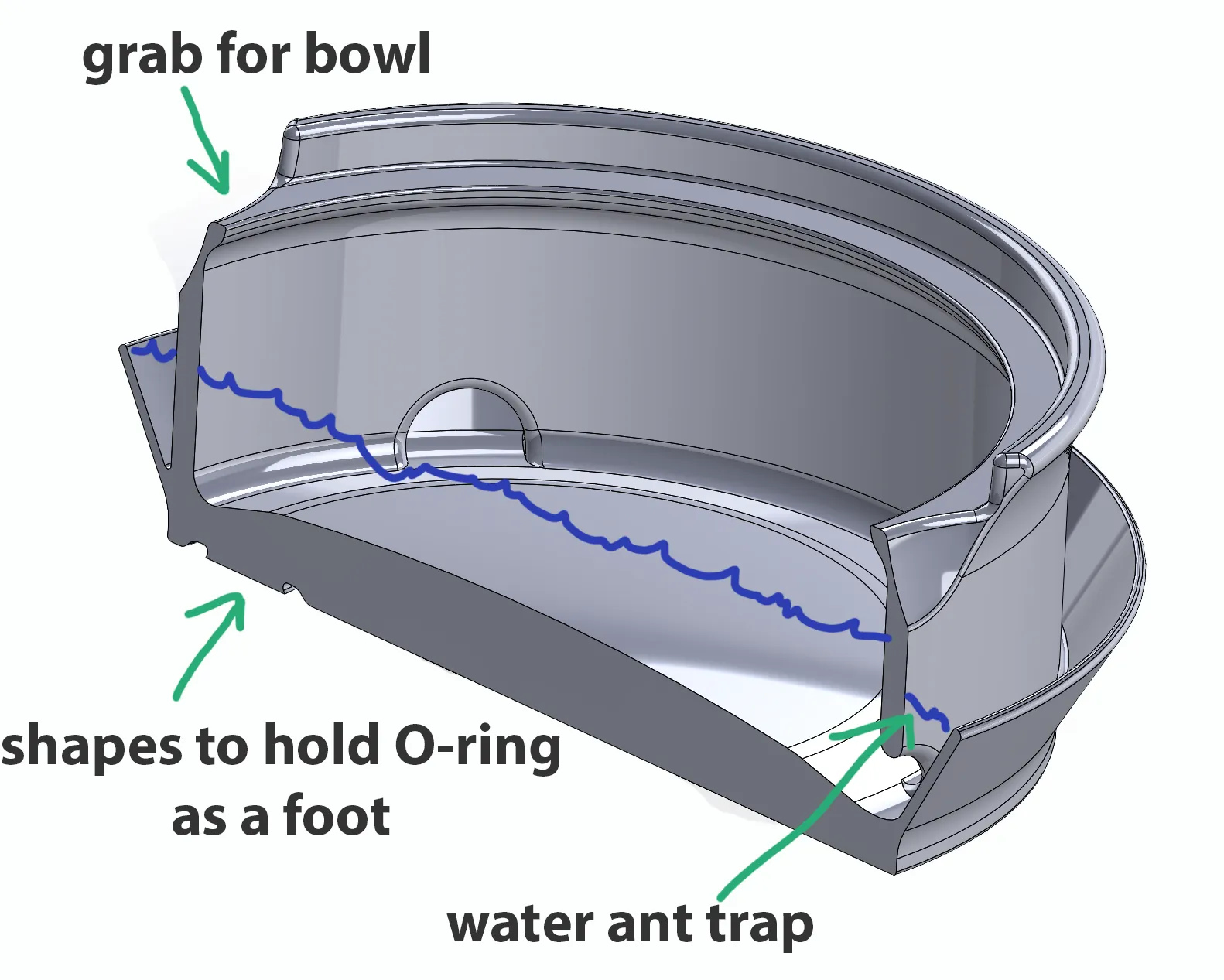 Giá đỡ bát ăn cho chó có bẫy chống kiến