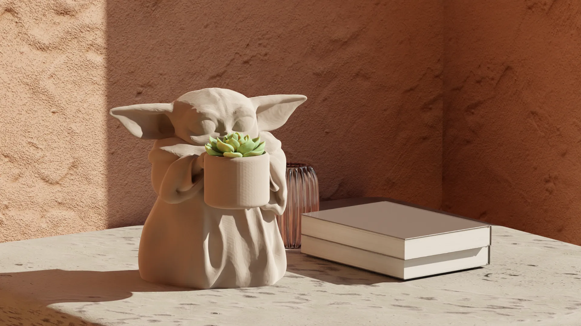 Chậu cây Grogu (Baby Yoda) phong cách Star Wars