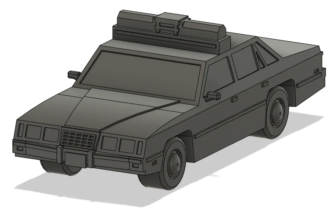 Xe cảnh sát cổ điển mô phỏng nhanh trong Fusion 360