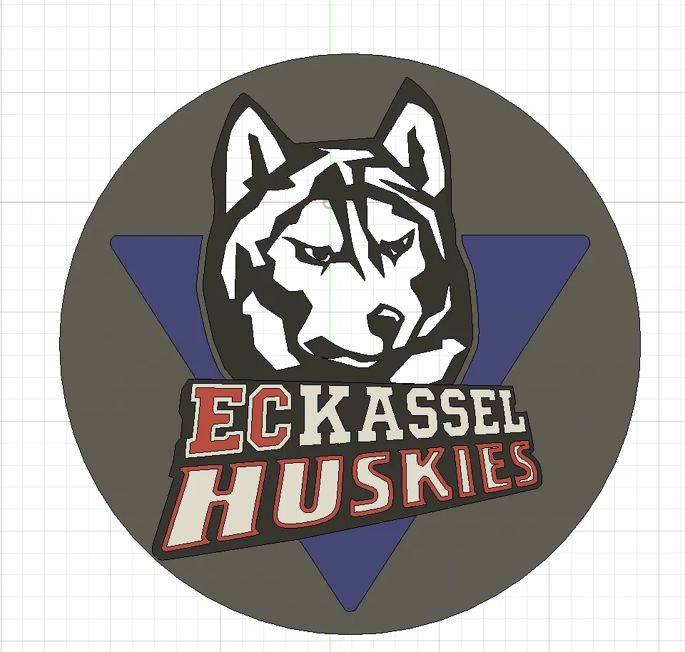 Móc khóa biểu tượng Kassel Huskies màu sắc