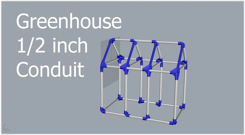 Góc in 3D cho nhà kính ống dẫn 1/2 inch