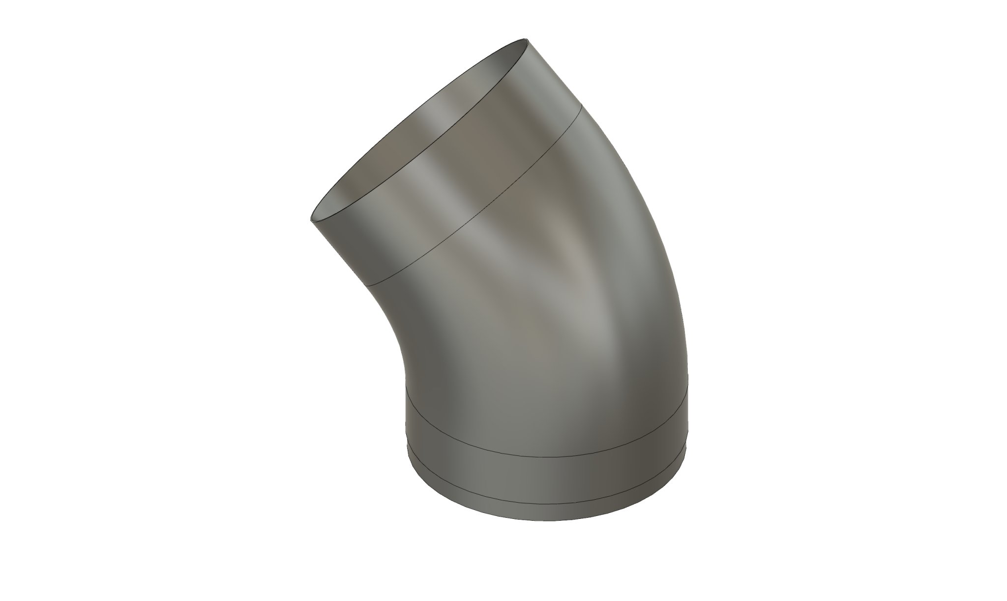 Phụ kiện ống dẫn khí 150mm với khớp nối 45 độ