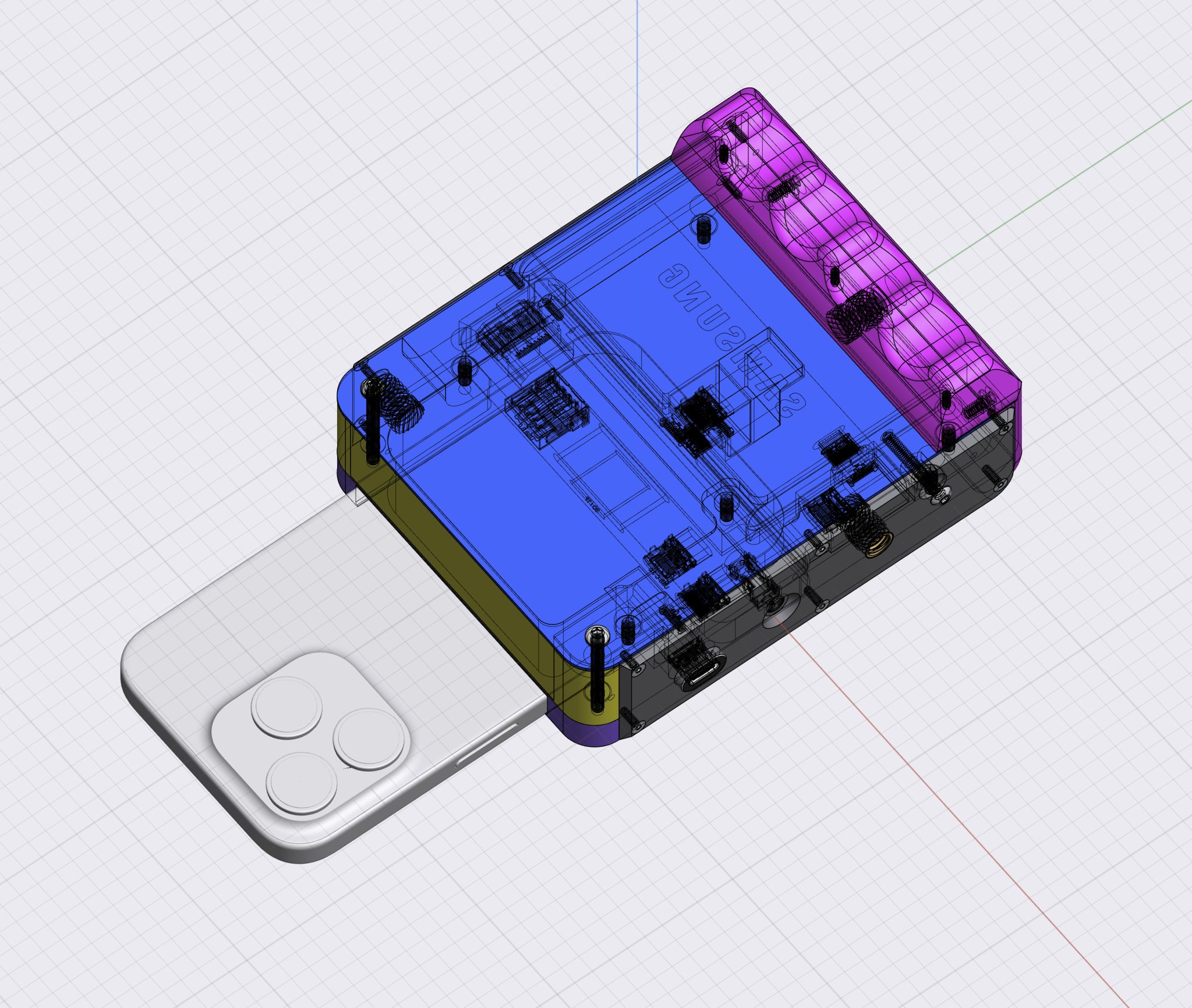 Vỏ bảo vệ iPhone 15 Pro tích hợp USB-C Hub và tay cầm