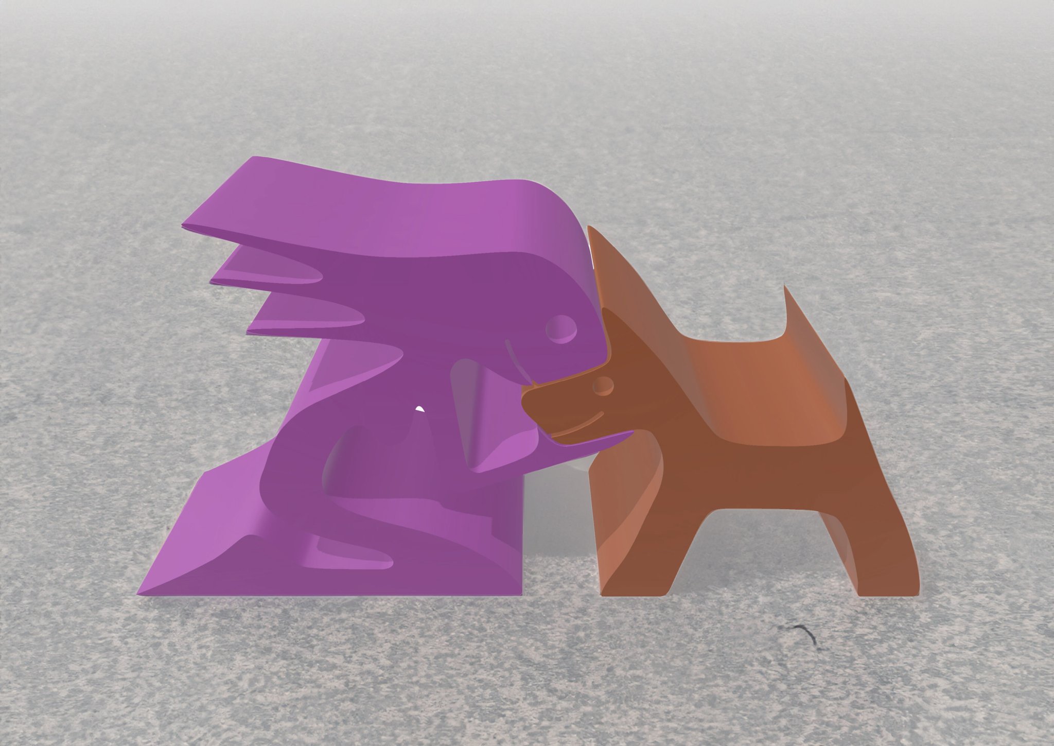 Cô gái và chú chó làm giá đỡ cửa