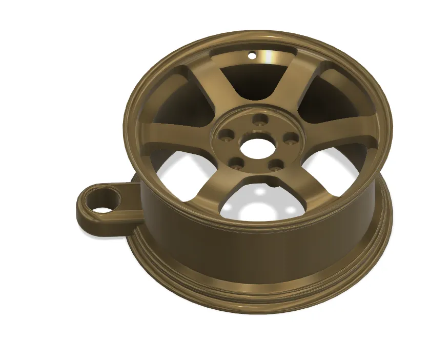 Móc khóa bánh xe thu nhỏ 18 inch phong cách VOLK TE-37