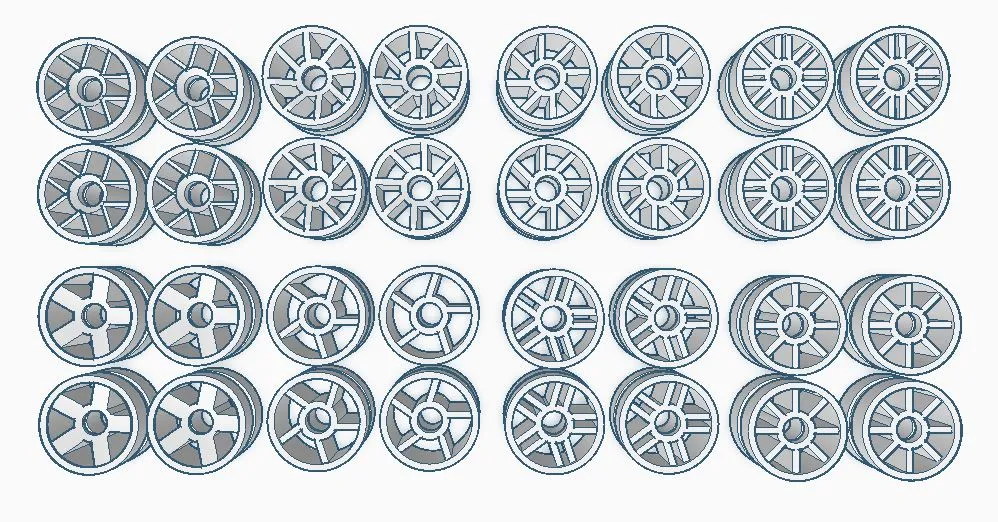 Bộ vành xe LEGO cho xe đua Speed Champions