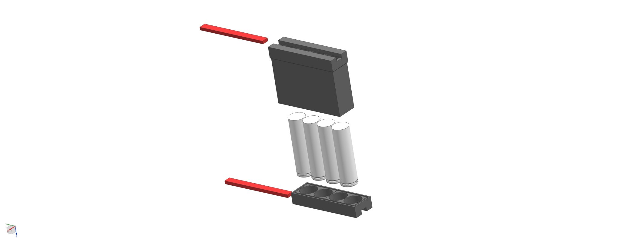 Bộ pin Mini với tế bào 18650 1s4p V2