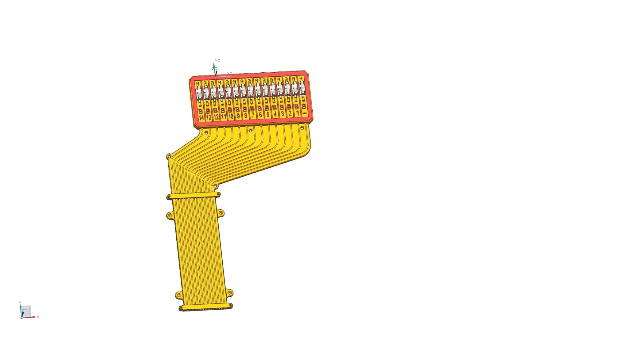 Bộ tổ chức dây cáp gắn tường phẳng cho hệ thống bms 14s