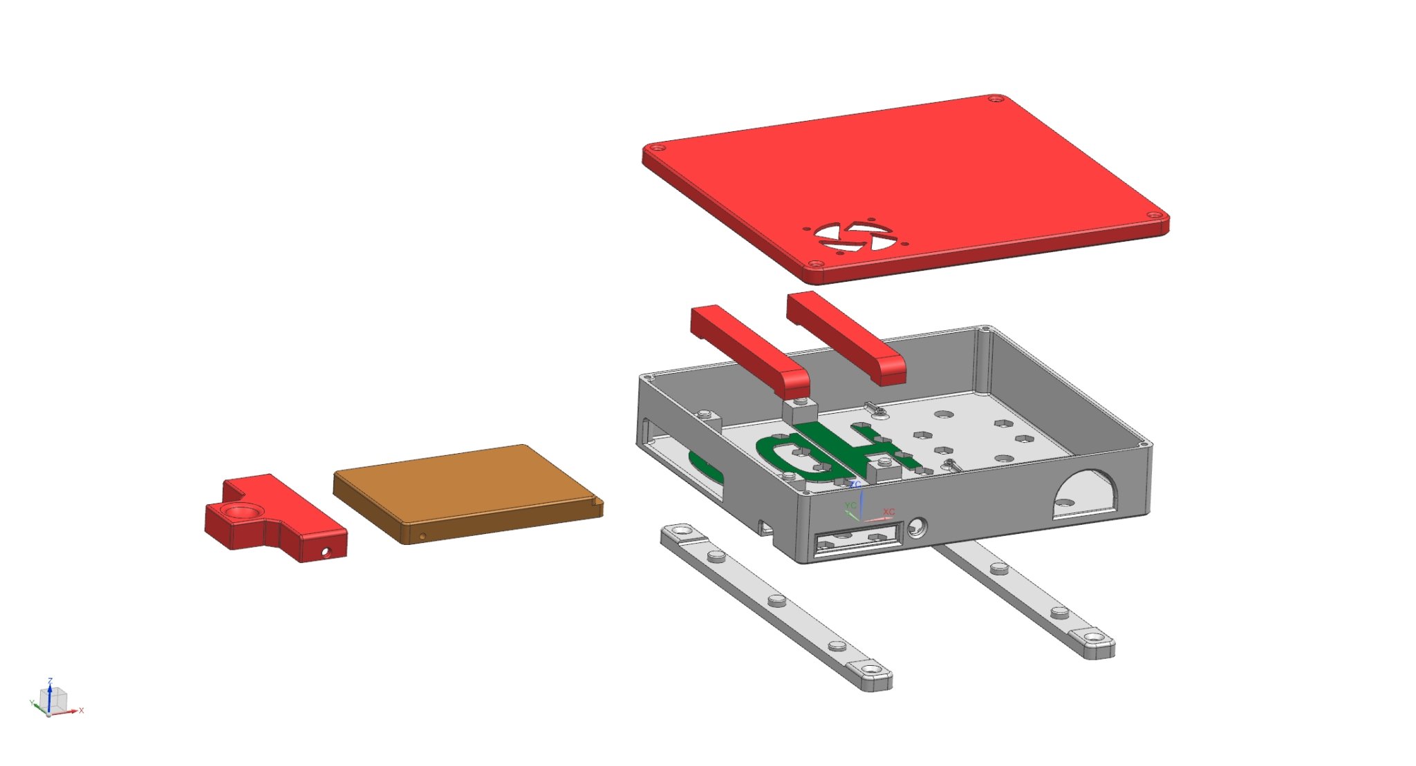 Vỏ hộp cho Raspberry Pi 4B với ổ cứng SATA 2.5 inch