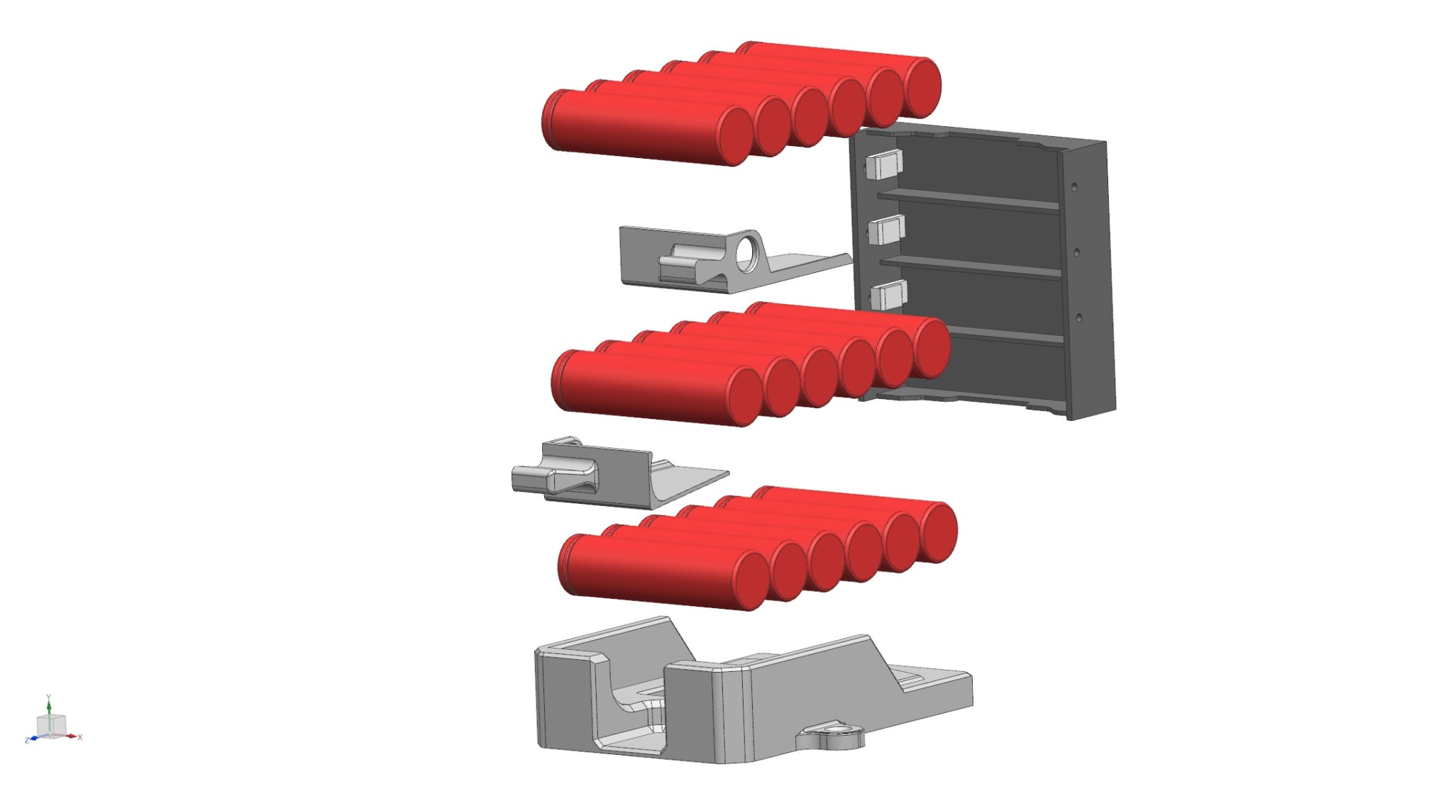 Giá đỡ pin 18650 cho hệ thống PowerWall (Kết nối 6s)