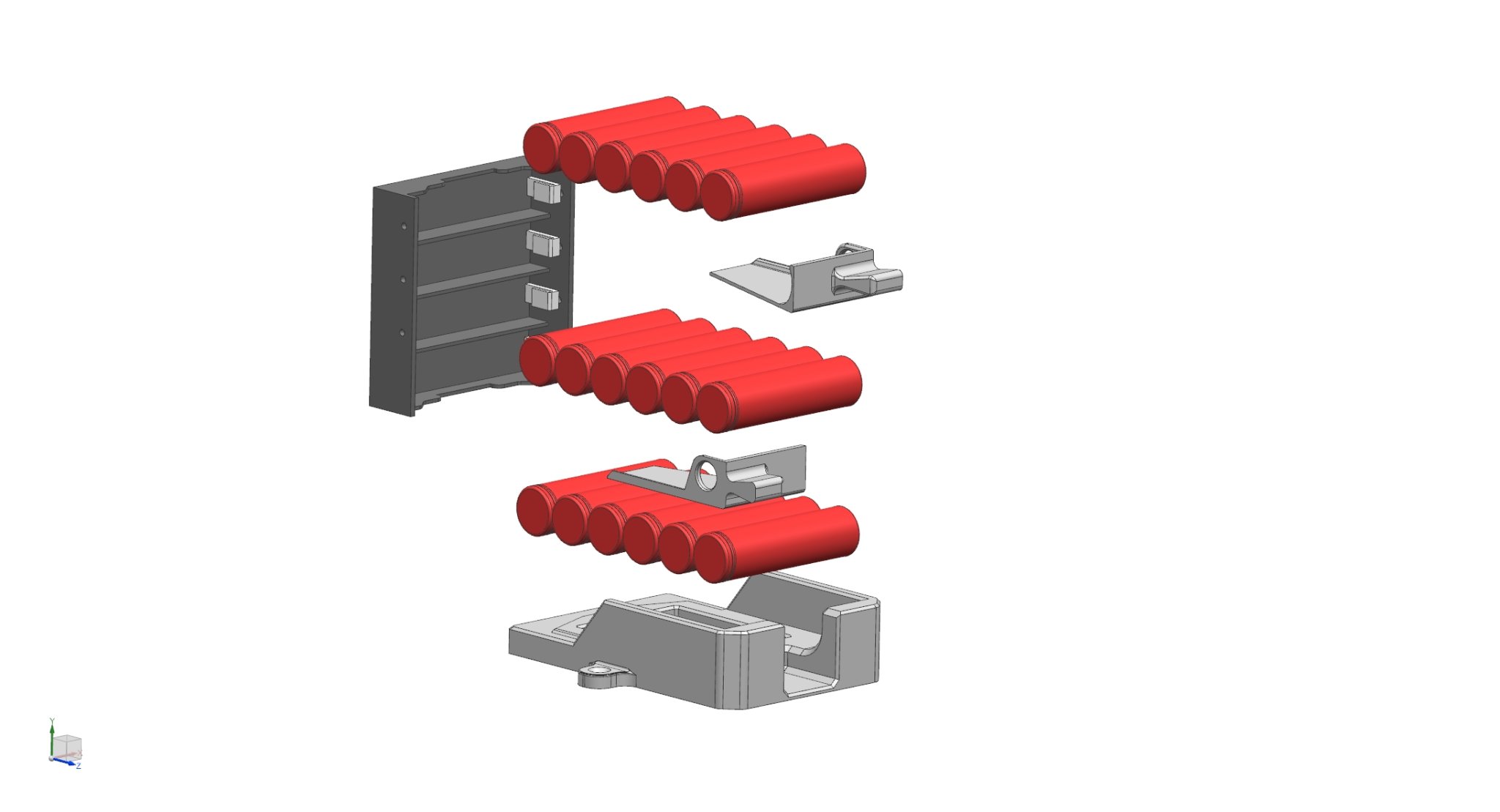 Giá đỡ pin 18650 cho hệ thống PowerWall (Kết nối 6s)