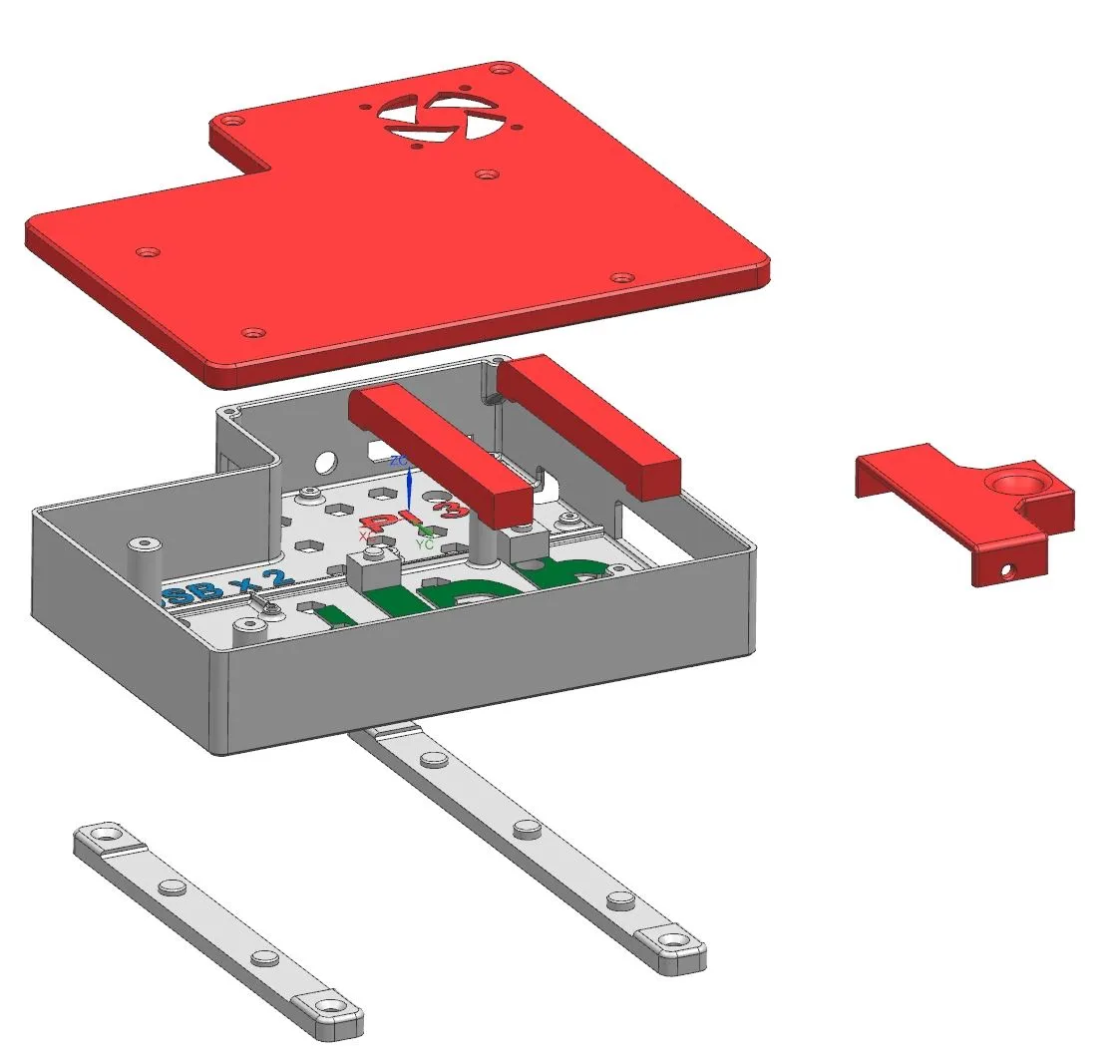 Vỏ cho Raspberry Pi 3B và ổ cứng SATA 2.5 inch