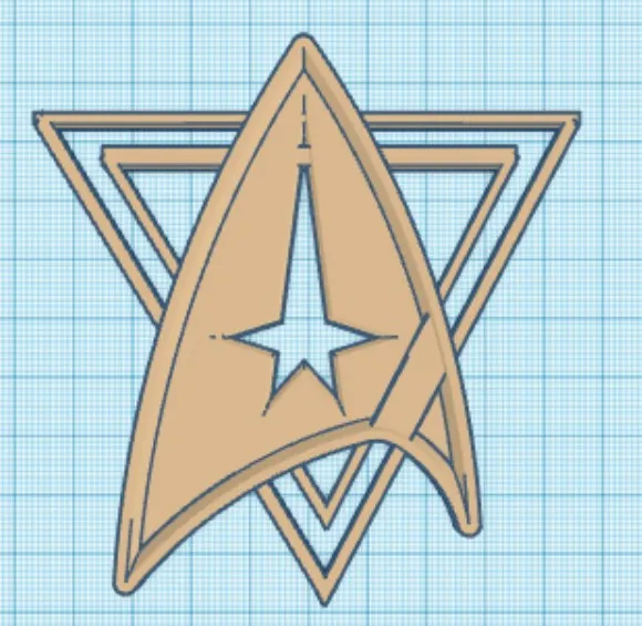 Biểu tượng sao David kết hợp với biểu tượng Star Trek