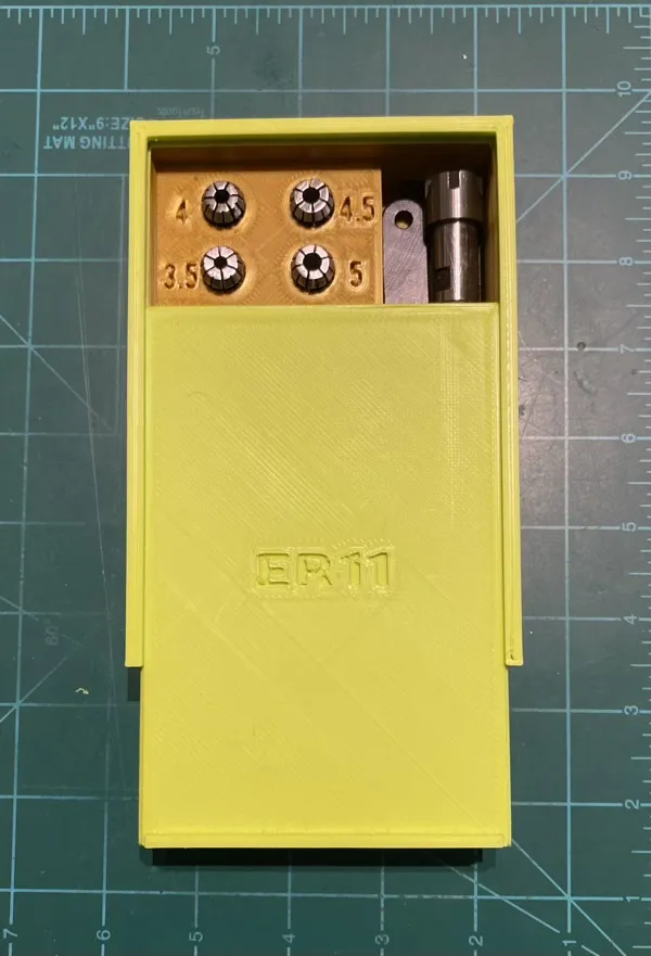 Hộp đựng collet ER11 với nắp trượt