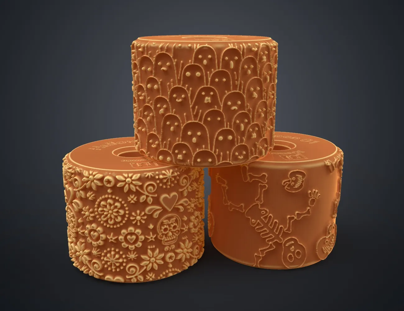 Con lăn stamp Halloween đáng yêu cho làm bánh và thủ công