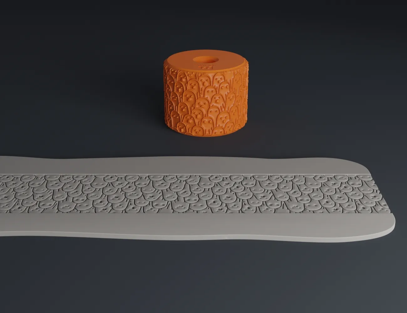 Con lăn stamp Halloween đáng yêu cho làm bánh và thủ công