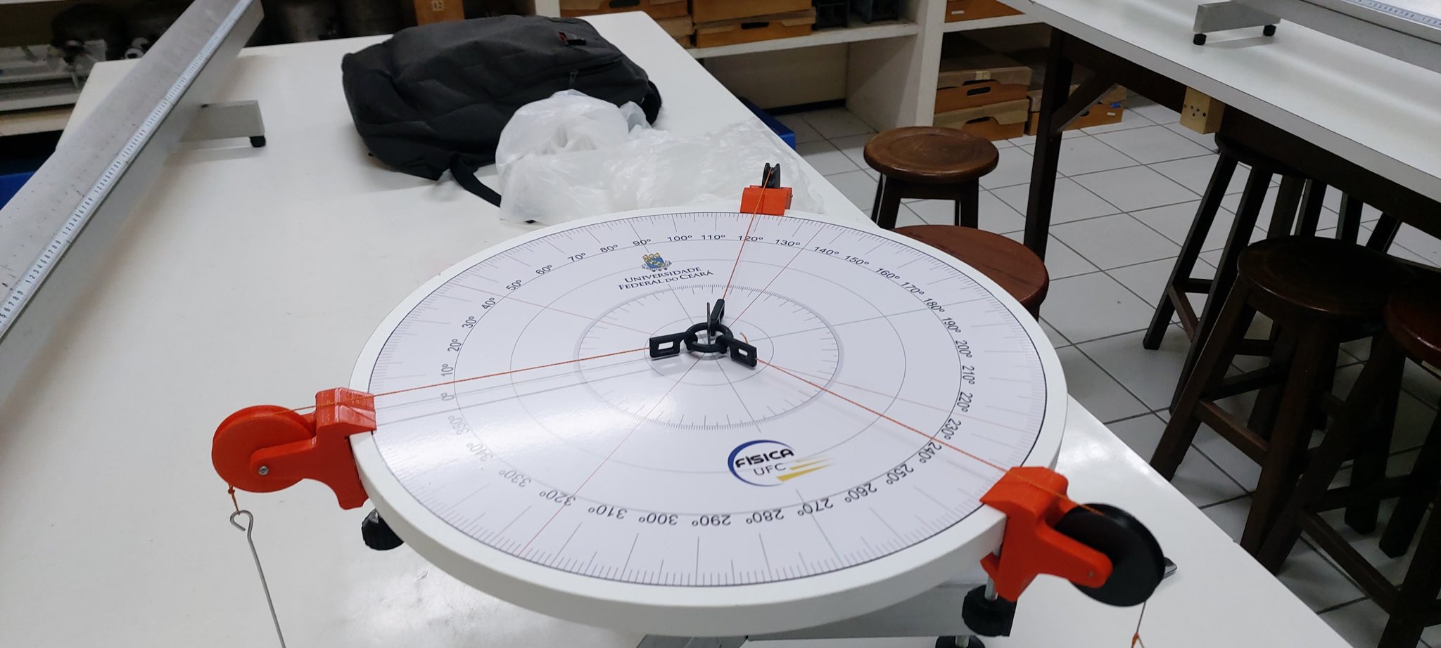 Giá đỡ gancho và anel cho thực hành Mesa de Forças