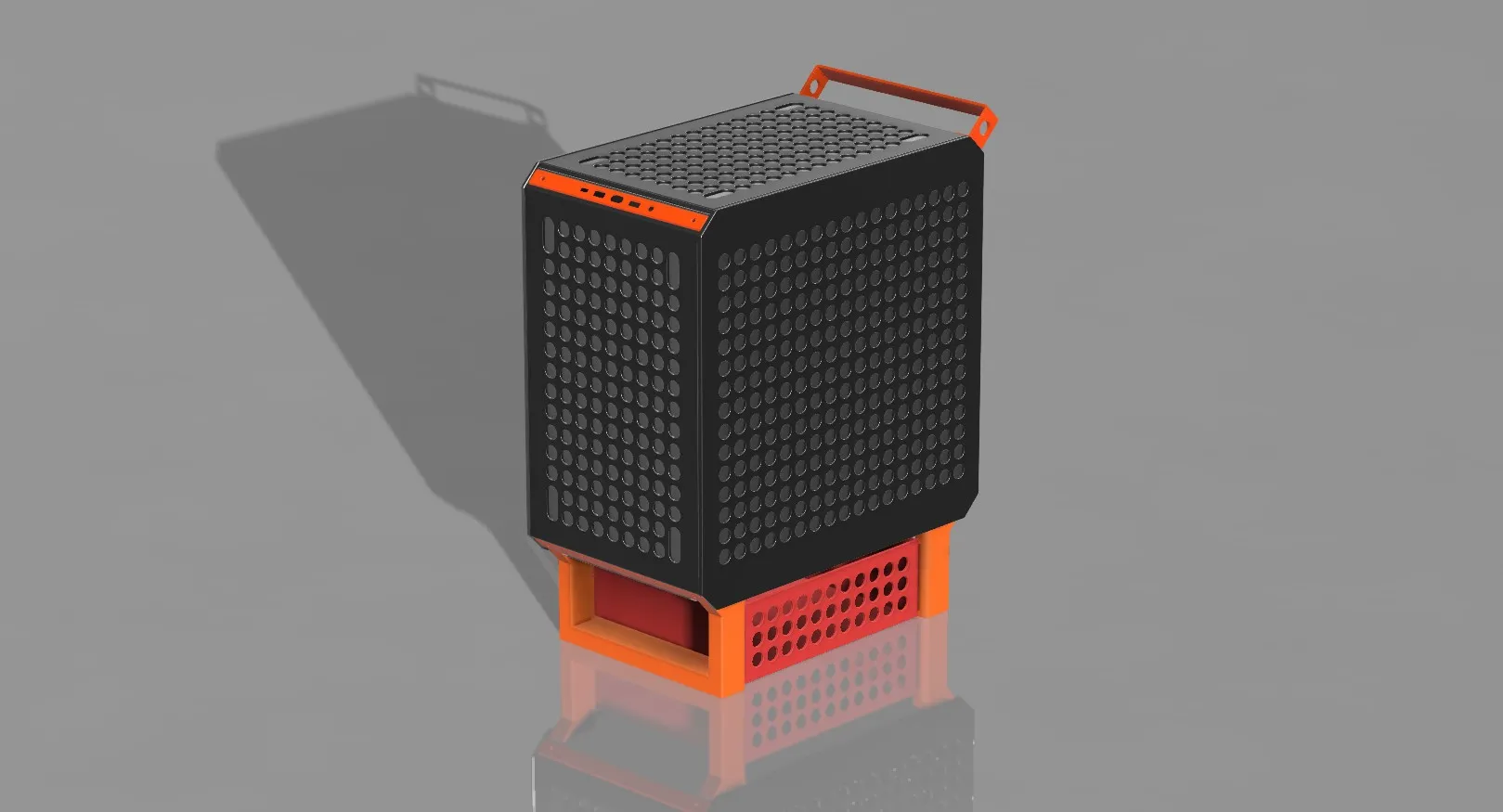 Ngăn kéo cho thùng máy Qube 500 với chân hỗ trợ thêm