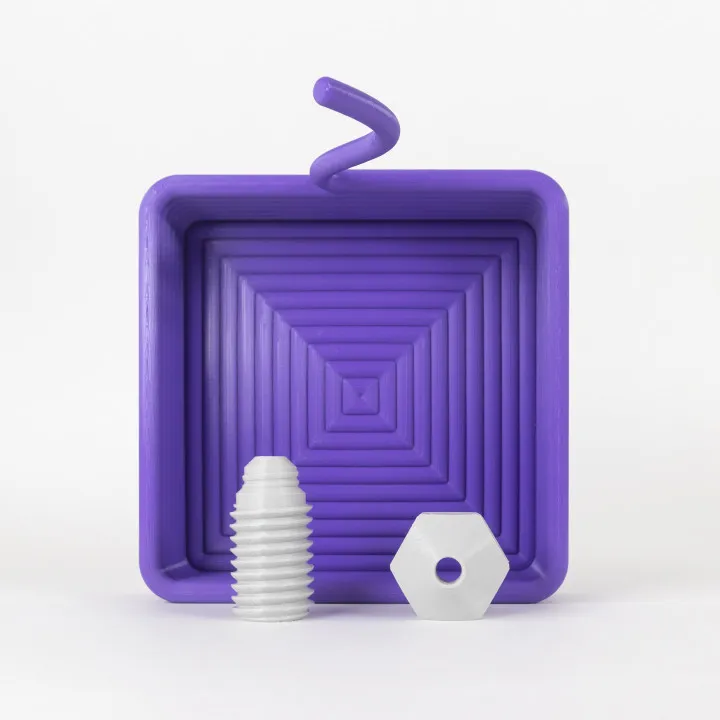 Hộp chứa hình vuông Printception in 3D không cần hỗ trợ