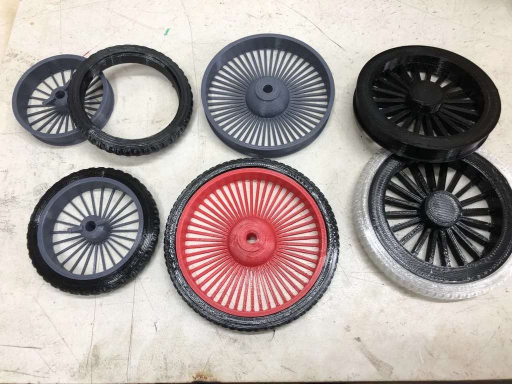 Bánh xe với lốp cho ô tô đồ chơi đua bóng 5mm trục