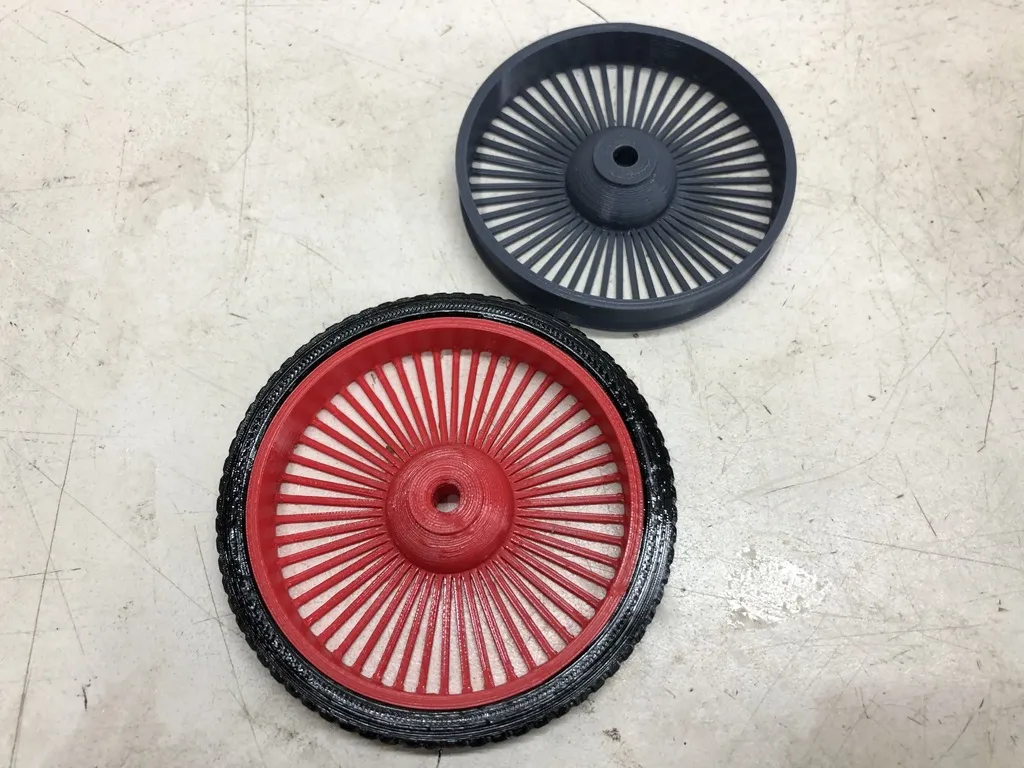 Bánh xe với lốp cho ô tô đồ chơi đua bóng 5mm trục