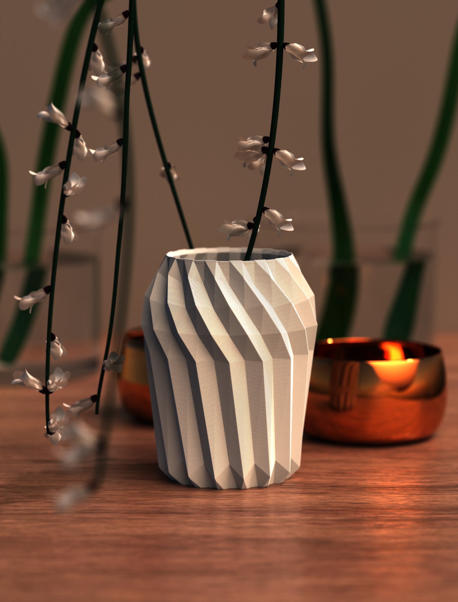 Bình hoa hình học hiện đại đa năng và bền chắc