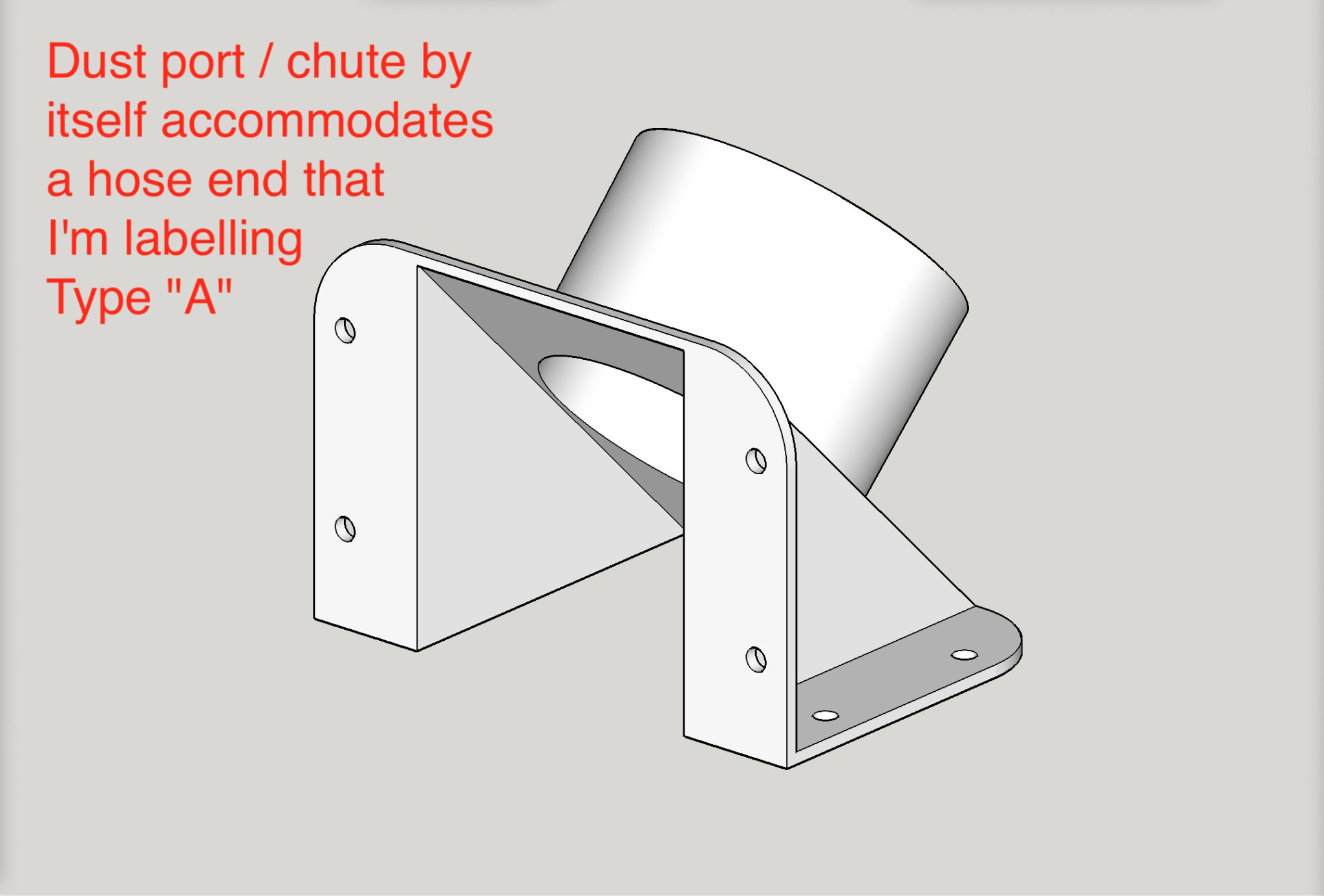 Cổng thu bụi (v1.0) cho bàn router DIY sử dụng ống 2.5