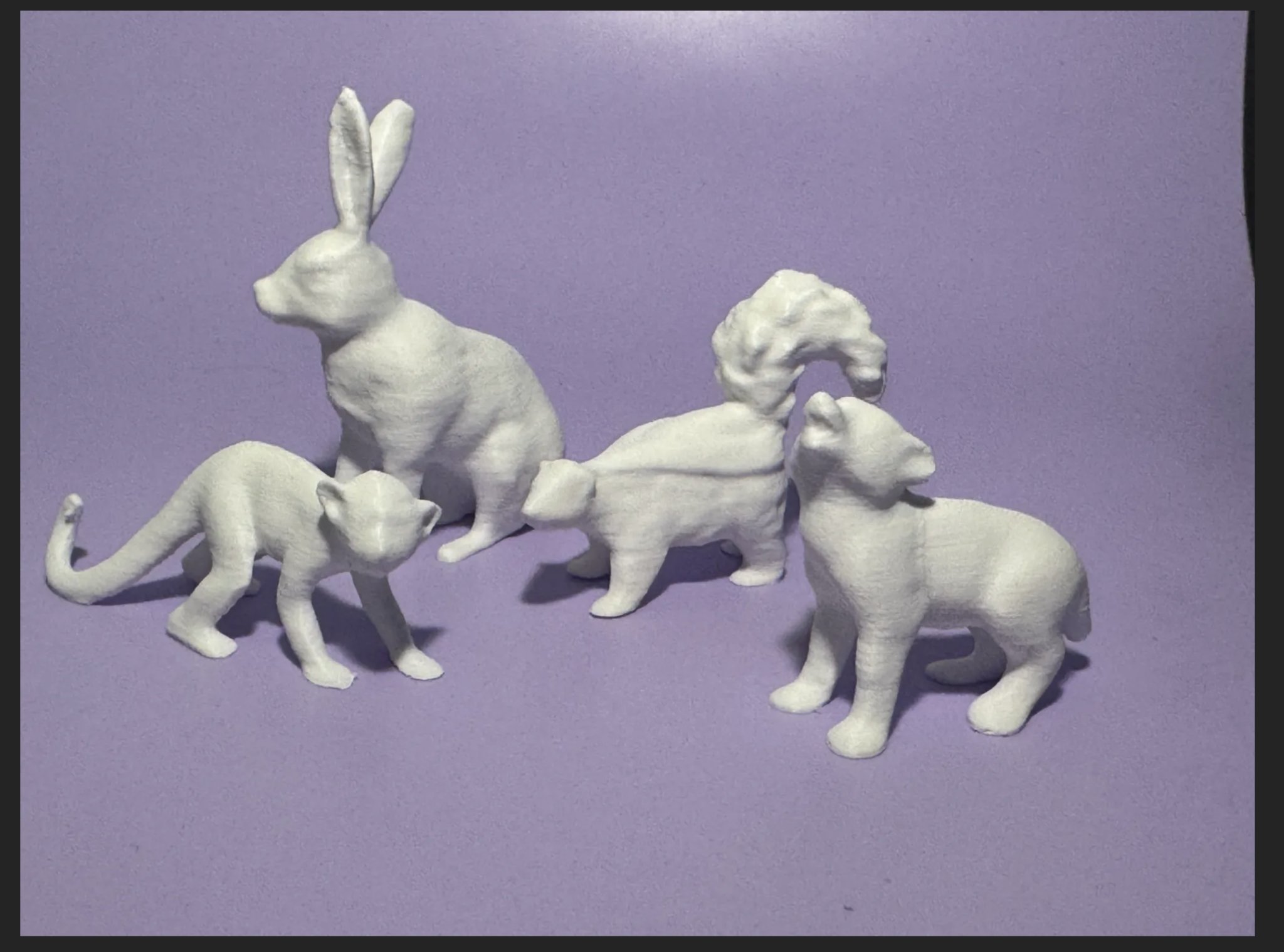 Bộ sưu tập động vật #04.1 thỏ, sói, chồn và khỉ đã quét