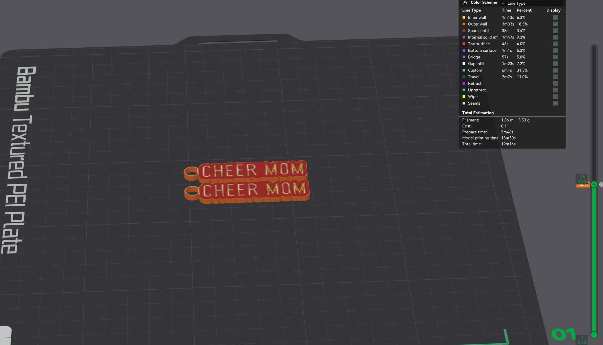 Móc khóa cho mẹ cổ vũ với phiên bản AMS