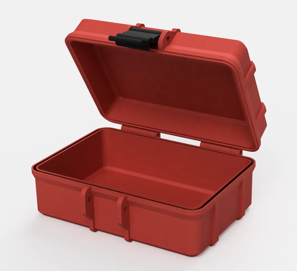 Hộp chắc chắn với một chốt và hai bản lề