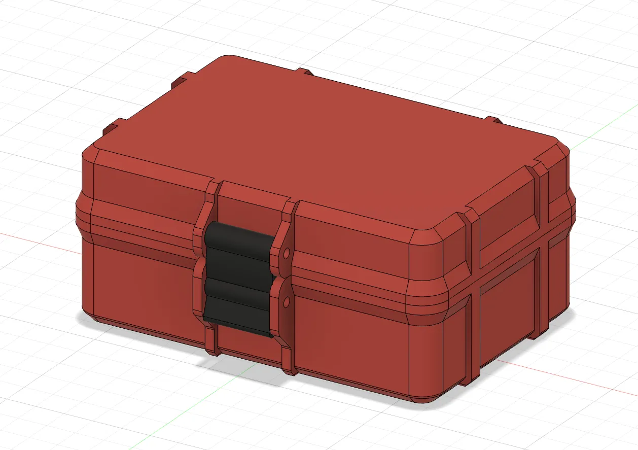 Hộp chắc chắn với một chốt và hai bản lề