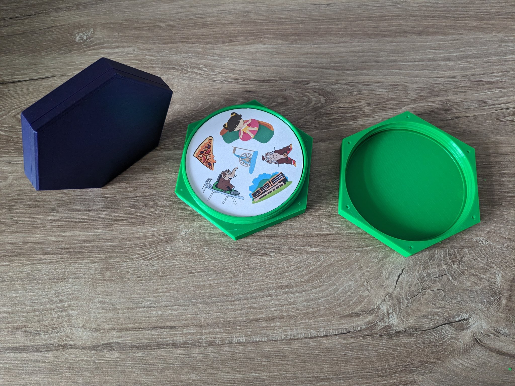 Hộp hình lục giác cho trò chơi thẻ Dobble