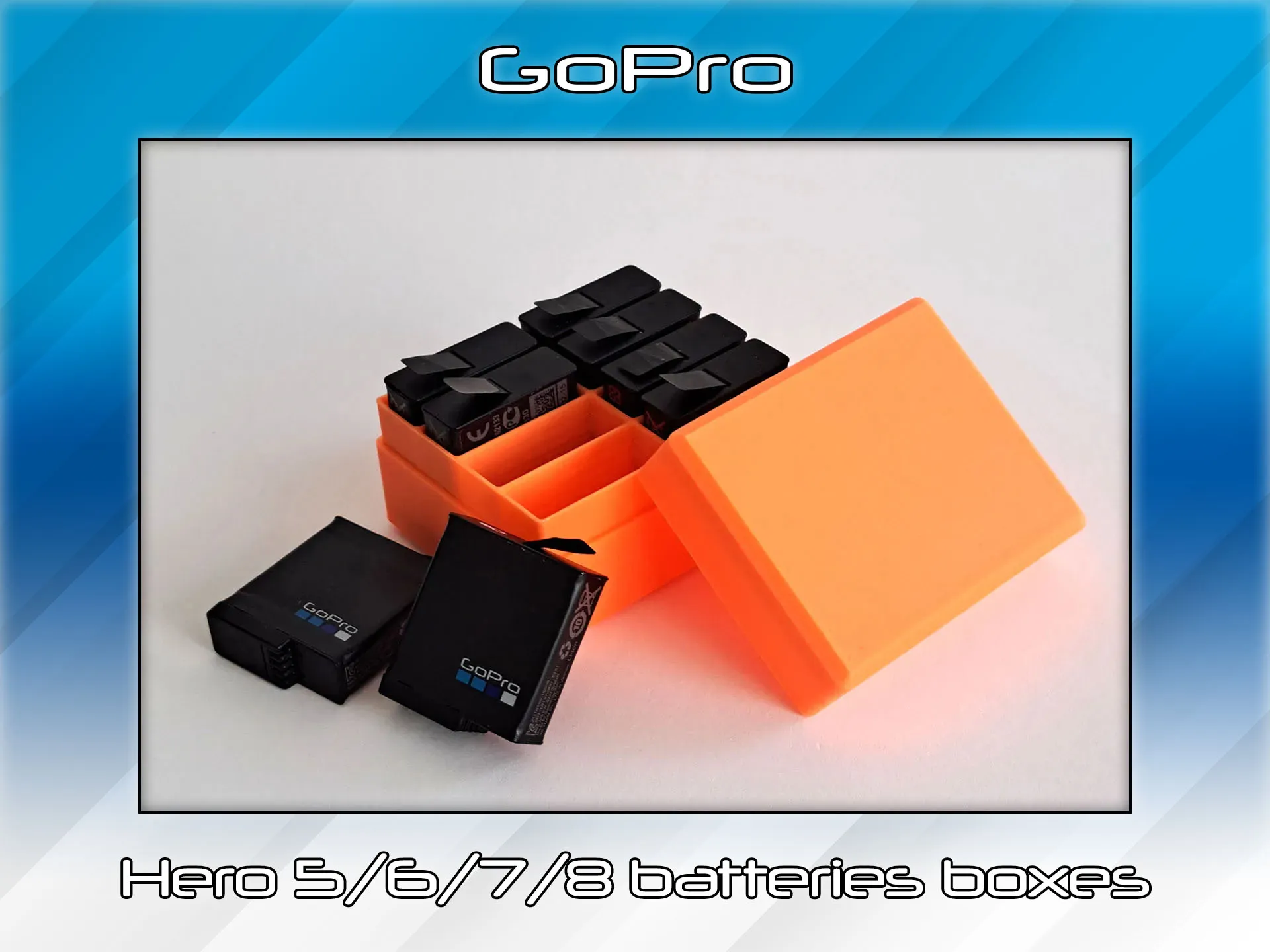 Hộp pin cho GoPro Hero 5/6/7/8 đơn giản và tiện lợi