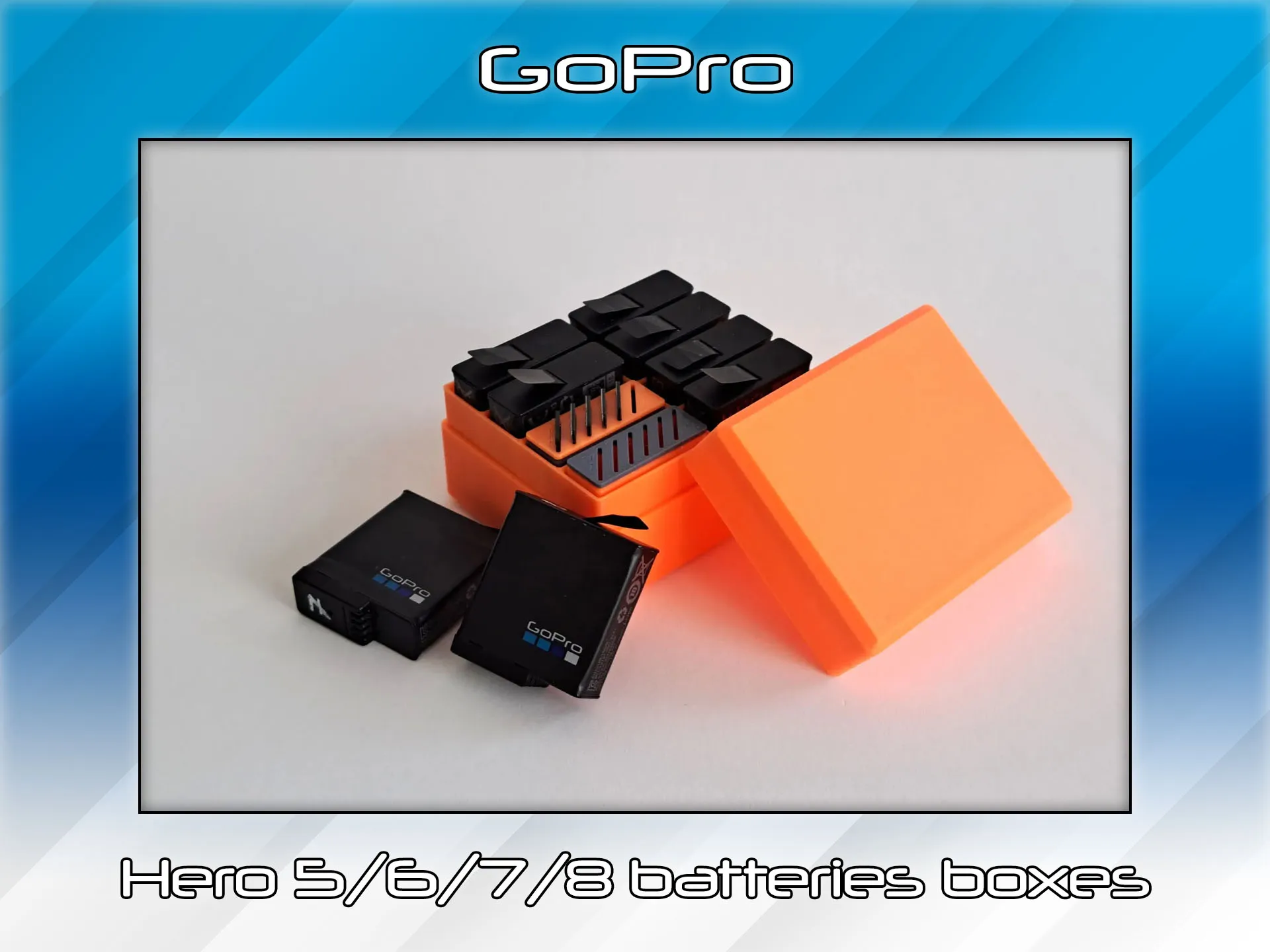 Hộp pin cho GoPro Hero 5/6/7/8 đơn giản và tiện lợi