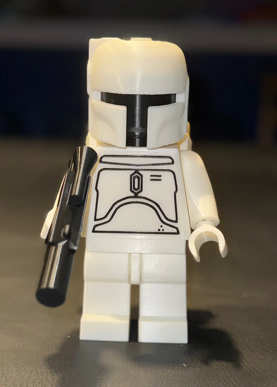 Nhân vật Boba Fett - MegaFigure trắng kích thước 500%