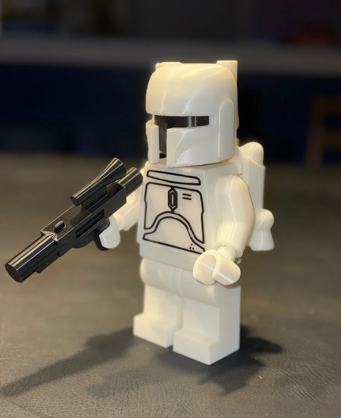 Nhân vật Boba Fett - MegaFigure trắng kích thước 500%