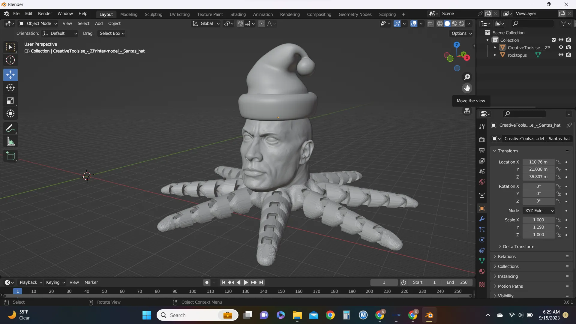 Bạch tuộc đá Giáng sinh vui nhộn