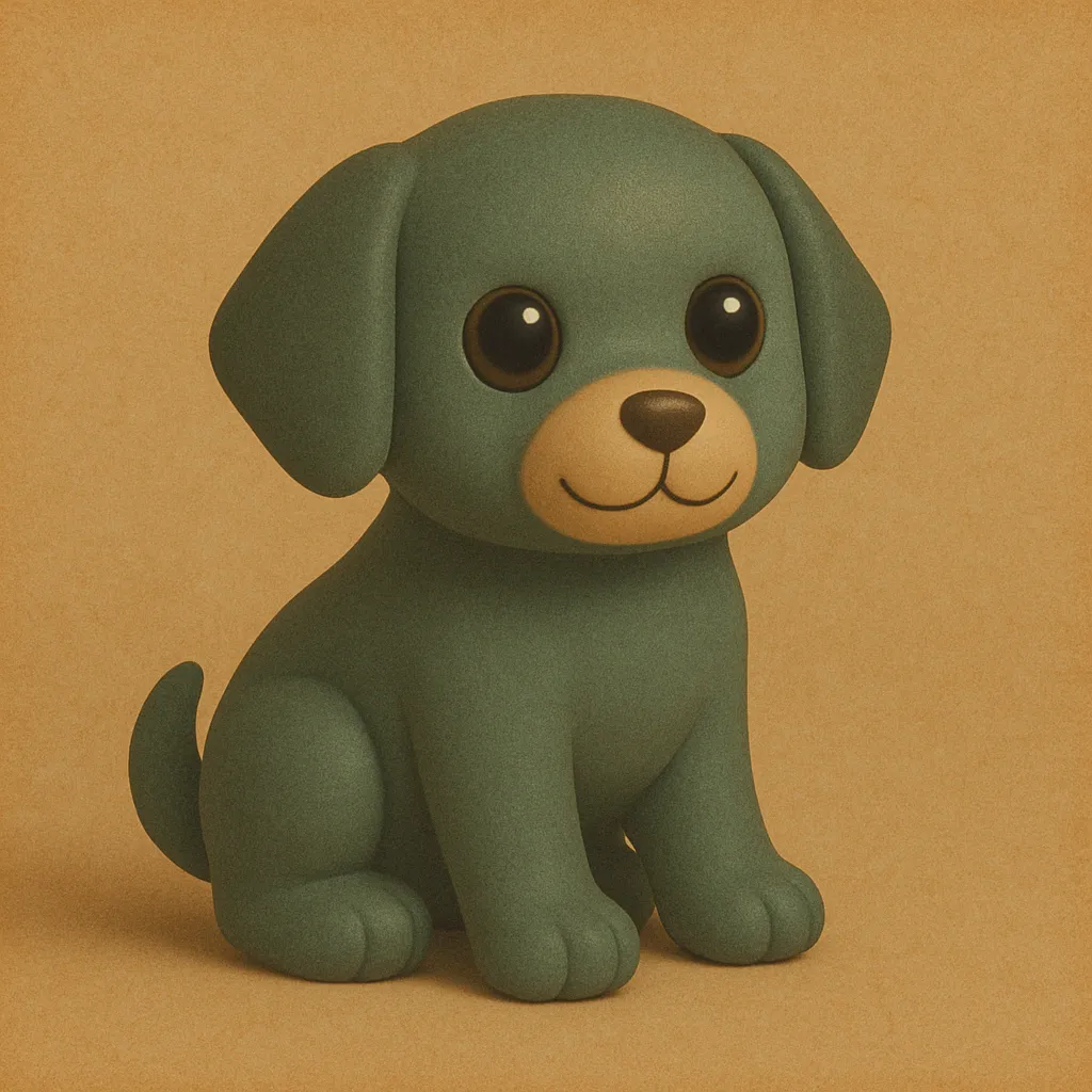 Chó Retro – Mô Hình Đồ Chơi Tối Giản