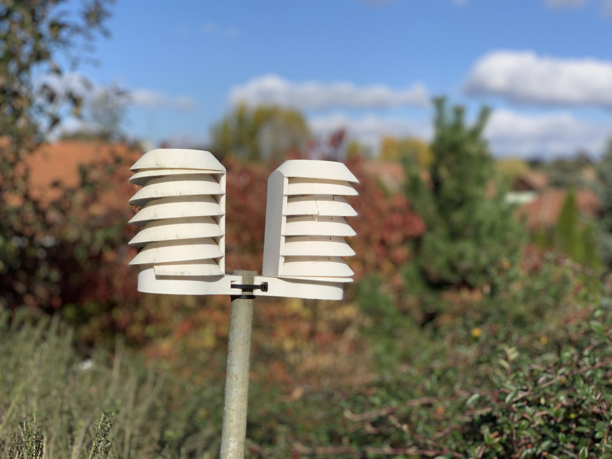 Giá đỡ và chắn bức xạ cho trạm thời tiết Netatmo 433MHz