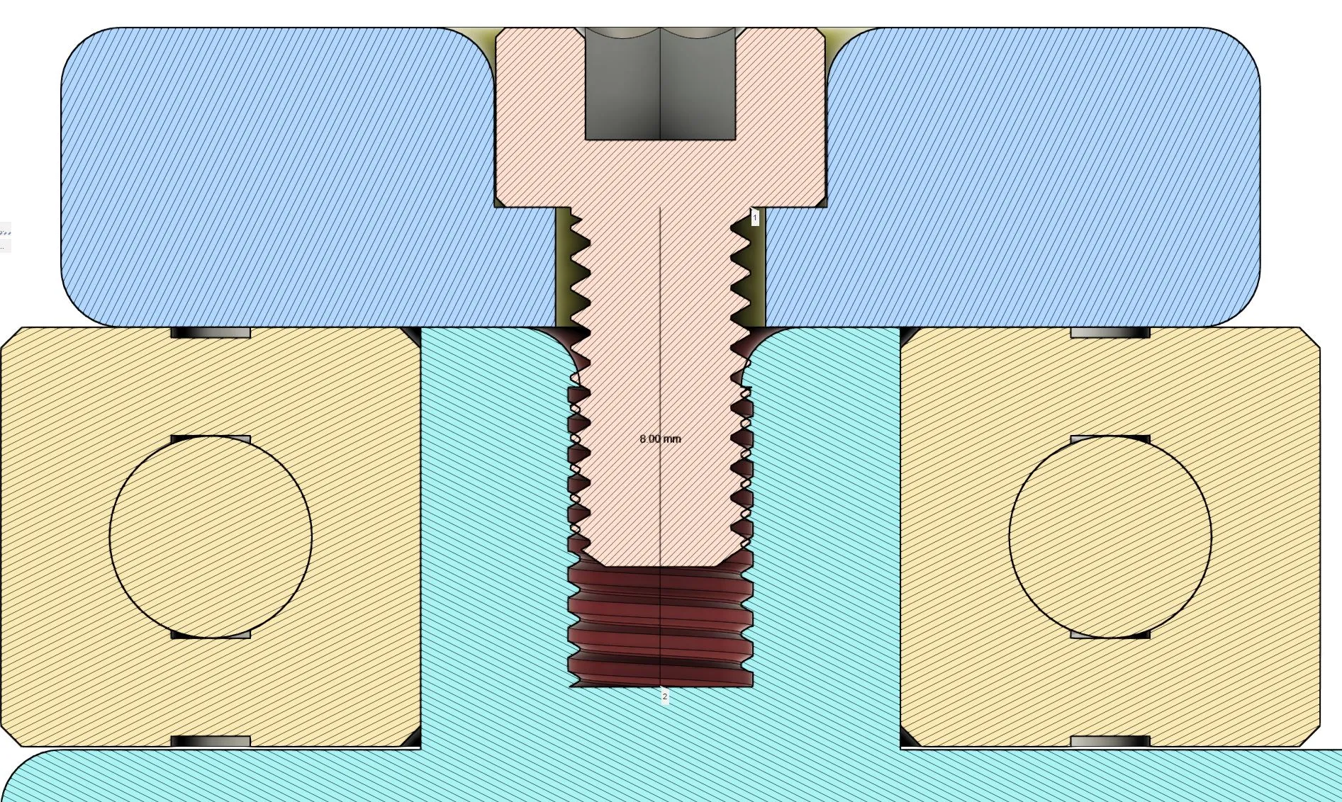 Công cụ xác định tâm cạnh 2" (50mm) với chèn thay thế