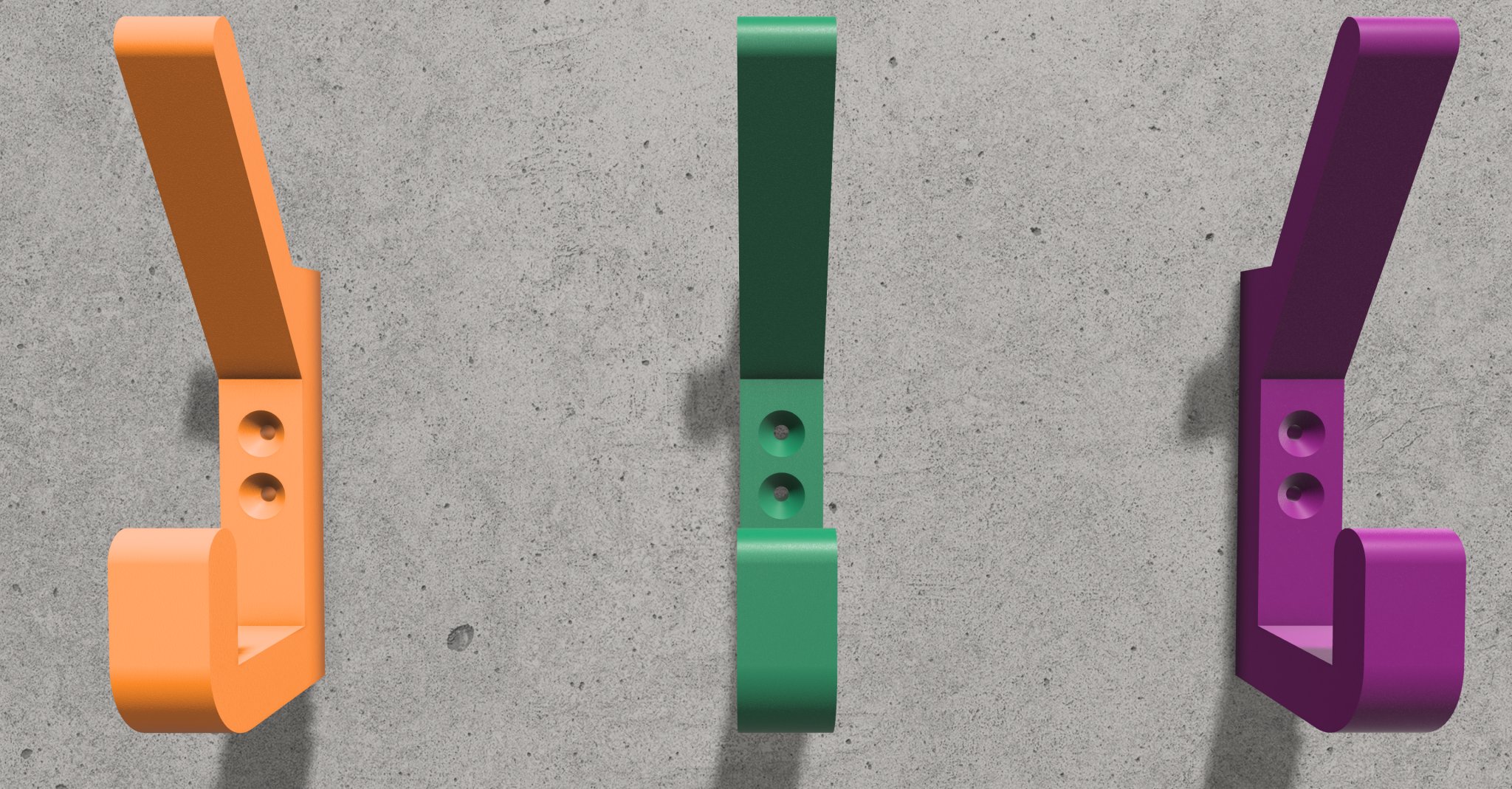 Móc treo áo và mũ treo tường đơn giản