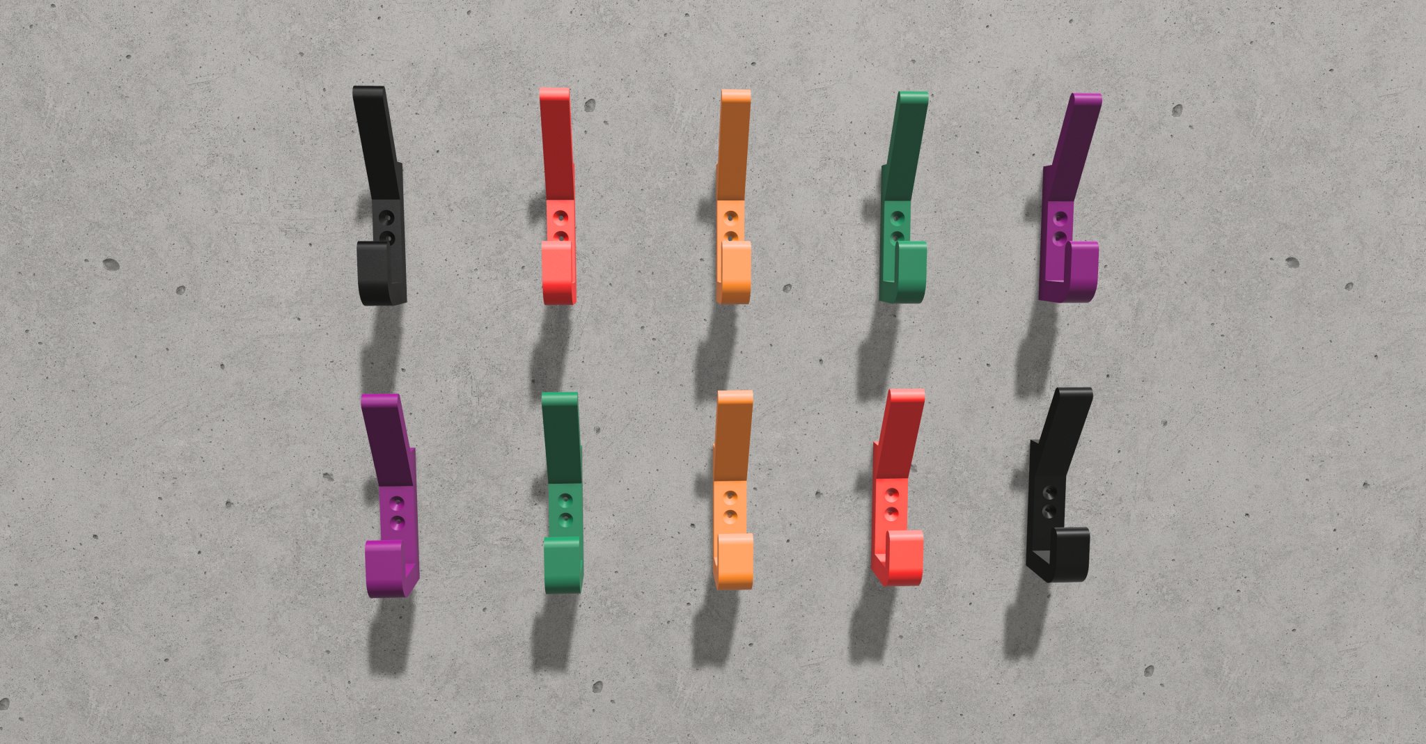 Móc treo áo và mũ treo tường đơn giản