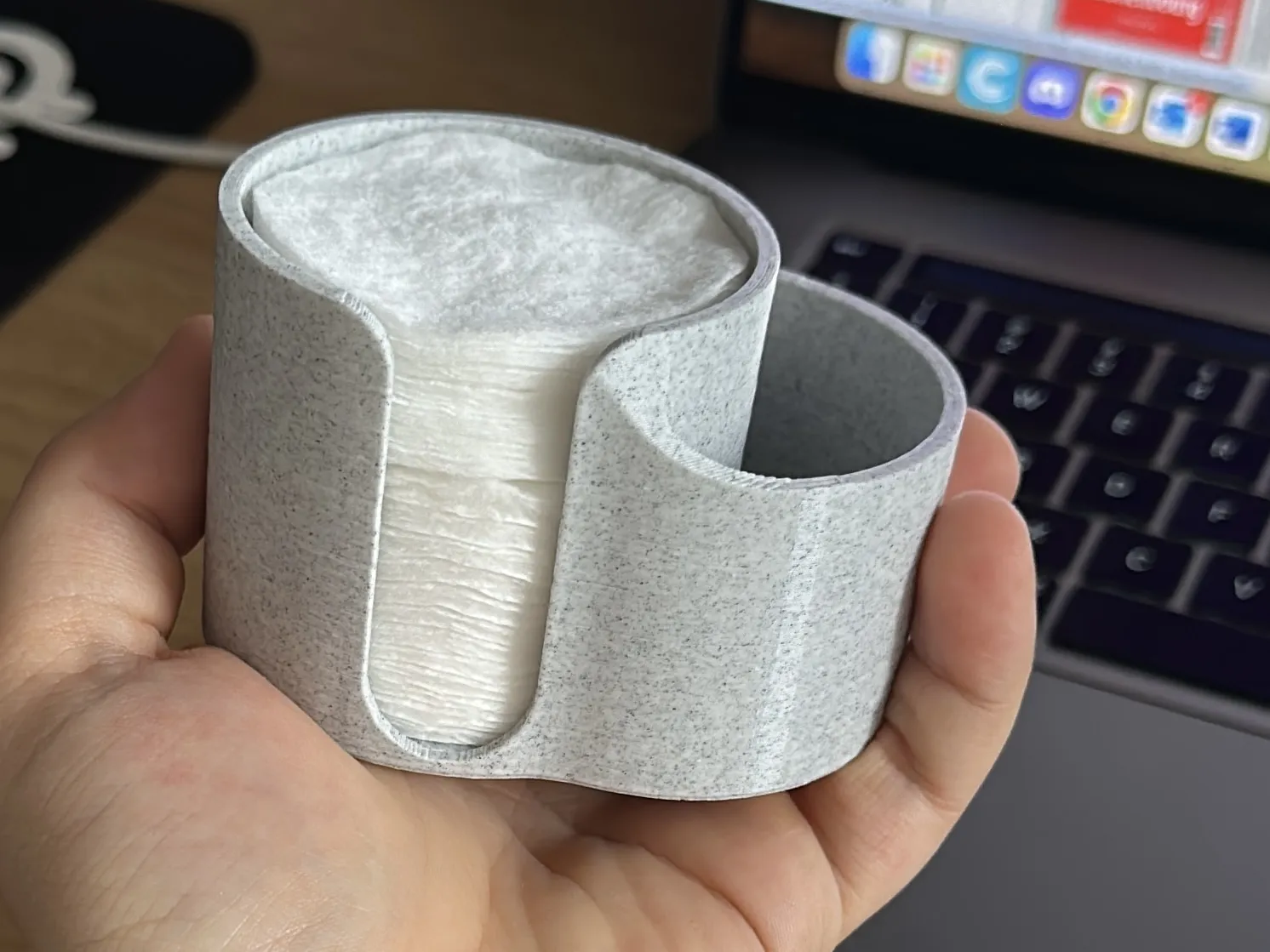 Giá đỡ bông tẩy trang và que tăm mini