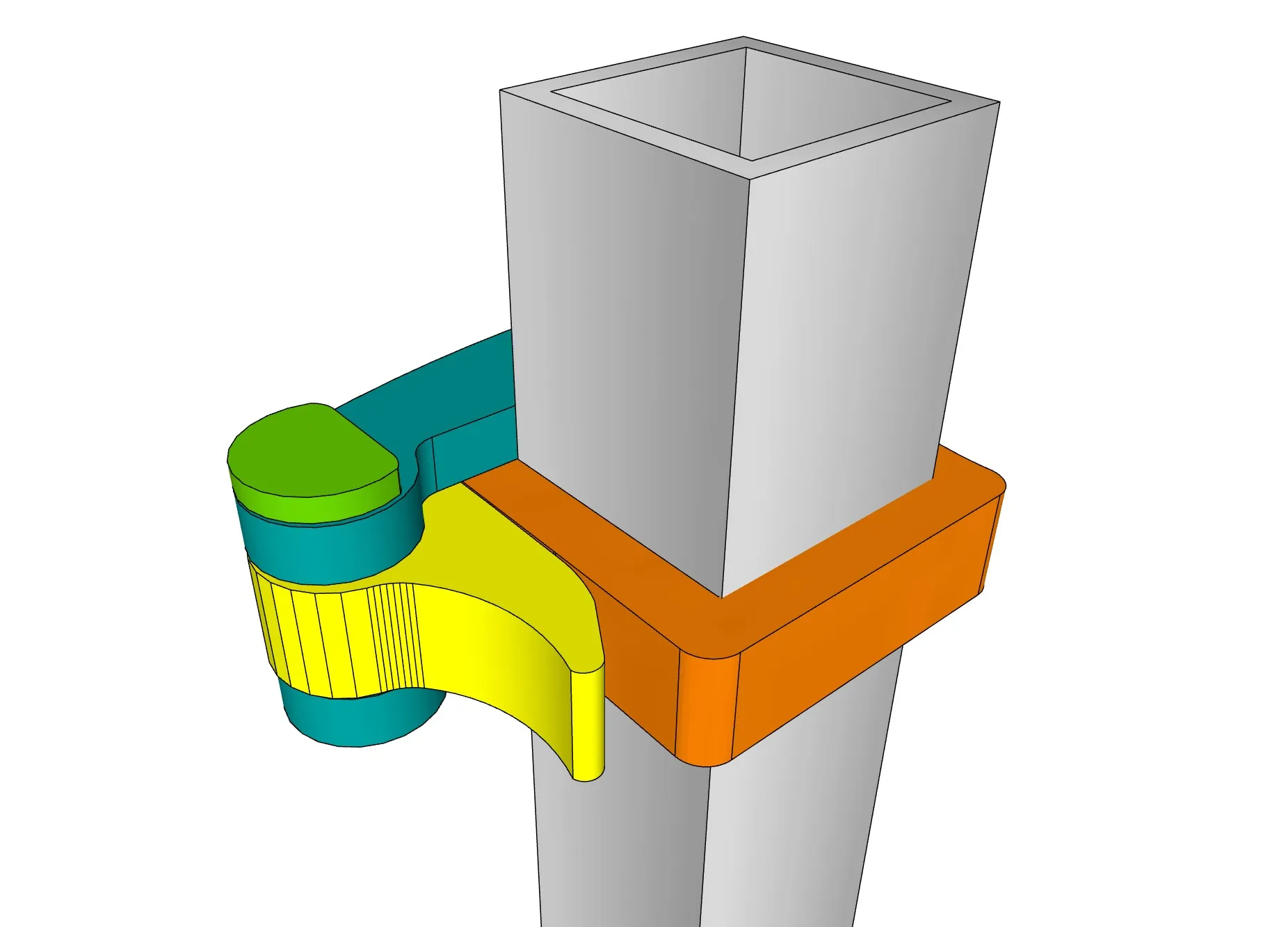 Kẹp ống vuông nhanh chóng tháo lắp mạnh mẽ cho ống 20x20 mm
