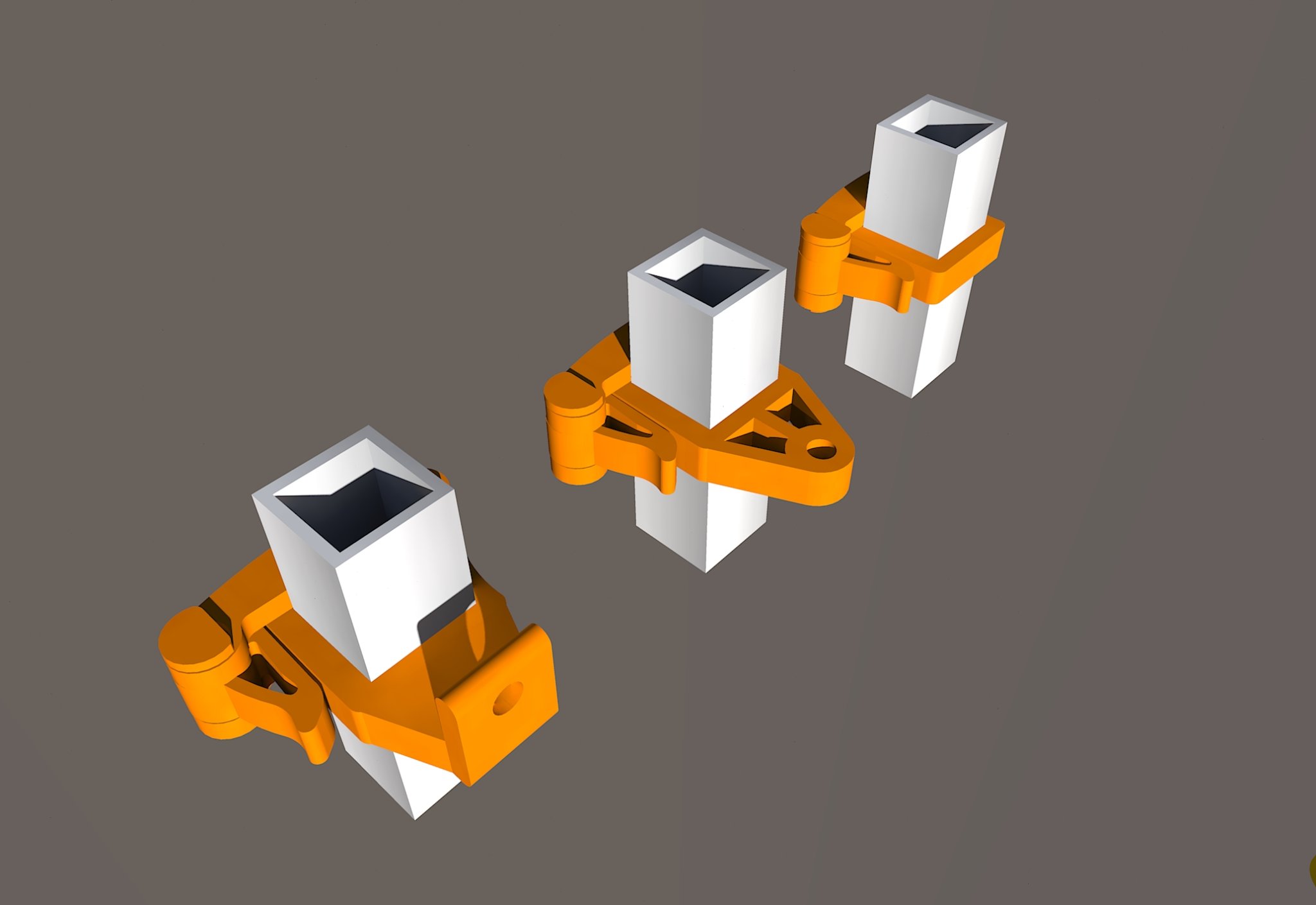 Kẹp ống vuông nhanh chóng tháo lắp mạnh mẽ cho ống 20x20 mm