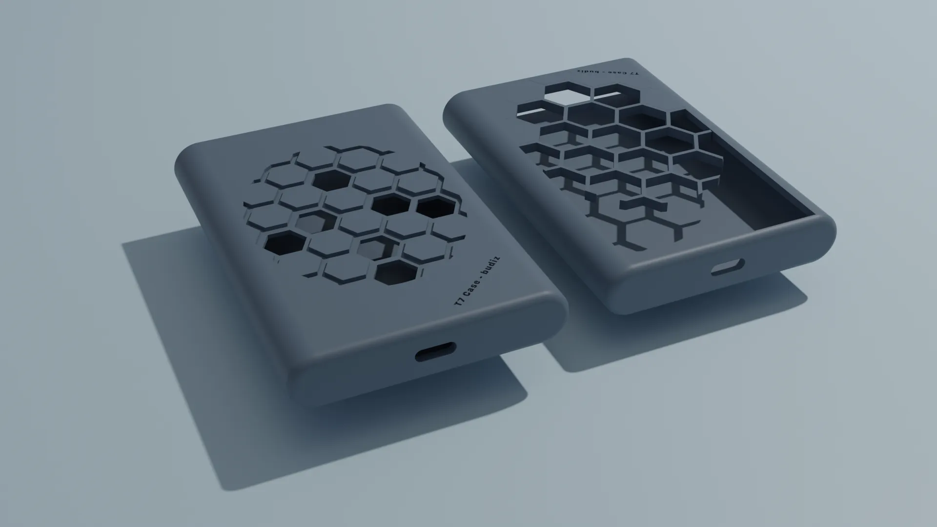 Vỏ bảo vệ cho SSD Samsung T7 với thiết kế tổ ong